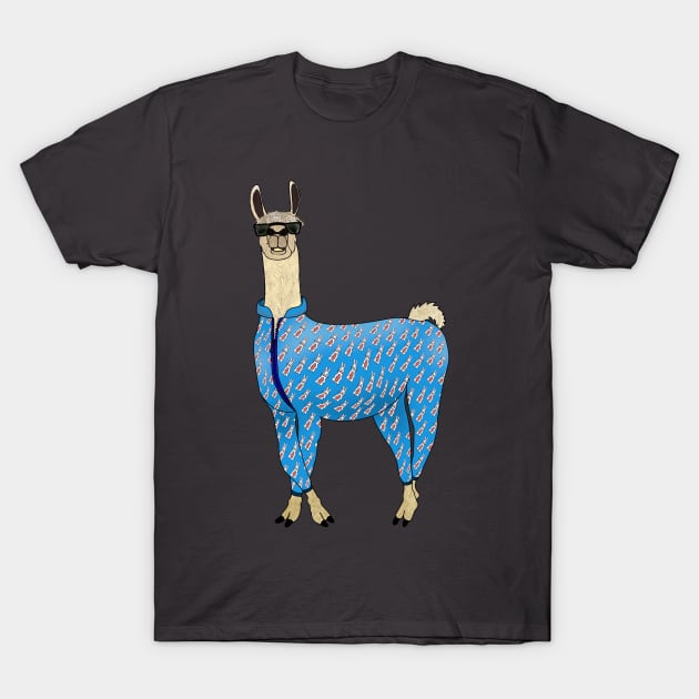 Pajama Llama T-Shirt by SnailAndCo